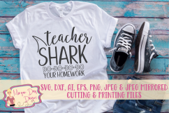 Teacher Shark Do Do Do Do SVG, DXF, AI, EPS, PNG, JPEG Product Image 1