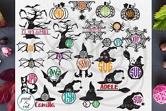 Halloween monograms big bundle papercutting svg machine cut Product Image 1