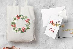 Autumn wreath creator Watercolor clipart Fall leaves Product Image 10