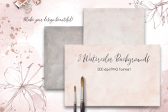 Blushing Bride Watercolor Clipart Floral Collection Product Image 7