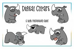 Rhino Clipart-Africa Clipart-Animal Clipart-Zoo Animal-Horned Animal-Rhino Digital Clipart-Funny Rhino-Coffee Rhino-Crazy Rhino Product Image 2