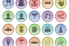 100 Party Filled Low Poly Icons Product Image 2