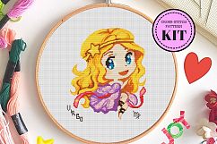 Cutest Virgo for September birthday cross stitch pattern PDF Product Image 3