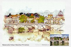 Watercolor Urban Sketcher Photoshop Action Product Image 13
