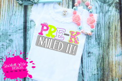 Pre-K Nailed It - Girl SVG Product Image 1