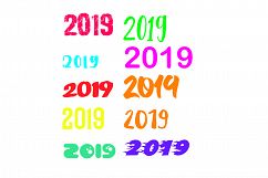 AA31- Christmas Trees and ,Year-2019-SVG cut file Bundle Product Image 6