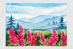 Spring Landscapes. Watercolor. Product Image 10