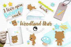 Woodland bear graphics and illustrations Product Image 1