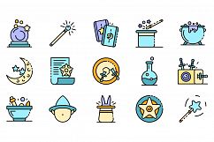 Wizard tools icons set vector flat Product Image 1