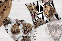 Leopard PNG watercolor set Product Image 7