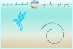 Hummingbird to Remind Me Mandala Zentangle SVG Dxf Eps Png Product Image 1