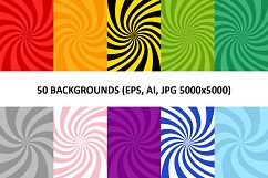 50 Spiral Backgrounds AI, EPS, JPG 5000x5000 Product Image 1