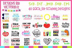 Back to school Bundle, 40 School designs, SVG, DXF, EPS Product Image 1