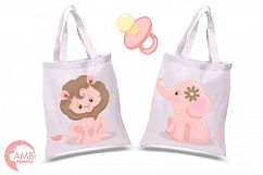 Pink Safari Baby Animals clipart, graphics, illustrations AMB-1209 Product Image 4