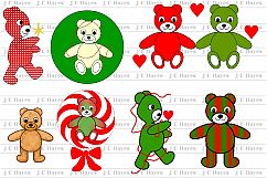 Bears Celebrate Christmas, 15 Designs, Clip Art, Sublimation Product Image 4