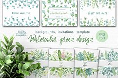 Watercolor green design Product Image 1
