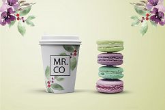 Violet Watercolor floral set Product Image 6