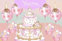 Unicorn Party Cart Clipart Images Product Image 1