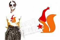 Squirrel Machine Embroidery Design Christmas 3 Sizes Product Image 1