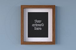 Wooden frame with matt mockup 8x10 inches Product Image 1