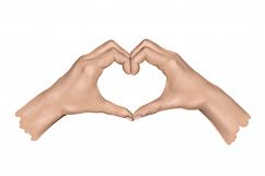 Hands love hand painting vector Product Image 1