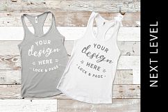 Silver Next Level 1533 Tank Top Mockup Ladies Fashion Product Image 1