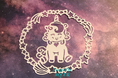 3 x UNICORN Baby Papercutting Templates Product Image 1