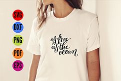 As Free as The Ocean SVG Quote Cutting File  Product Image 2