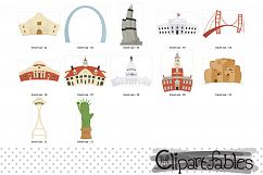 Around in the USA clipart, Famous national buildings Product Image 2