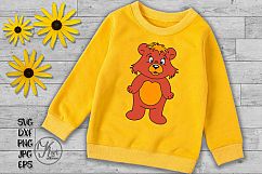 bear svg, cute bear svg, cute bear clipart, bear boy girl Product Image 2