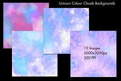 Unicorn Colour Clouds Backgrounds - 12 Image Set Product Image 2