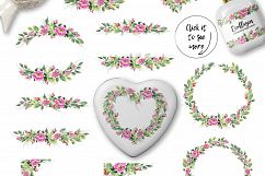 Watercolor flower Clip Art â€“ Eglantine  Product Image 7