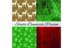 Rustic Christmas Digital paper - Christmas Papers Product Image 2