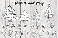 Sweet Christmas: hand drawn set with cute animals Product Image 9