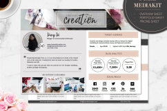 3-Page Media Kit Template - BLOOMY - Press Kit for Blog, MS WORD (.docx), incl. Overview sheet/ Portfolio sheet/ Pricing sheet Product Image 1