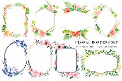 Floral Borders Watercolor Set Product Image 1