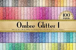 100 Seamless Ombre Glitter Texture Digital Papers Product Image 1