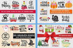 Christmas Halloween Thanksgiving Bundle SVG DXF Clipart Product Image 1