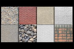Bricks Concrete Stone and Pebbles Texture Images Bundle Product Image 3