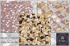 Geometric Marble Digital Papers, Geometric Backgrounds Product Image 2