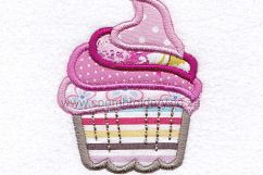 Layerd Swirl Cupcake Applique Embroidery Design Product Image 6