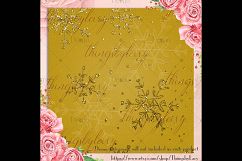 16 Gold Glitter Christmas Printable Digital Papers 12 inch Product Image 2