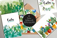 Watercolor cactus &amp; pots Product Image 3