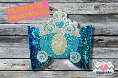 Princess Cinderella Inspired Hair Bow Template Bundle Product Image 2