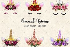 Crowned Unicorns Clipart Product Image 1