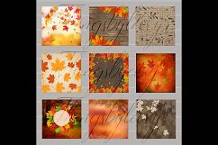 18 Autumn Leaves Digital Papers, thanksgiving fall wedding Product Image 9