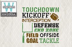 Football Cutting Files KWD006a Product Image 1