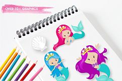 princess mermaids graphics and illustrations Product Image 6