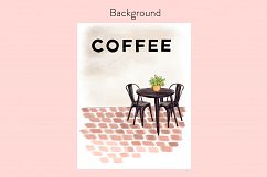 Fashion illustration clipart - Coffee Girls 4 - Dark Skin Product Image 3