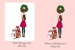 Fashion illustration - Christmas Girl 7 - Redhead Product Image 2